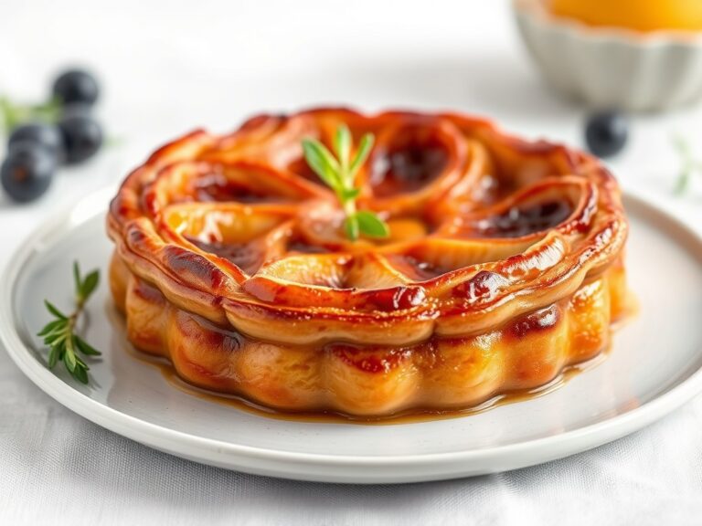 Tarte Tatin van Sjalotten — AI-gegenereerde illustratie