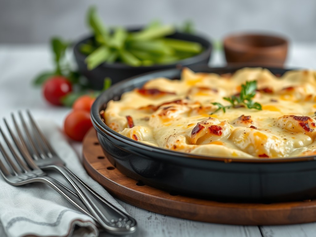 Tartiflette met Mechelse koekoek, AI-gegenereerde illustratie