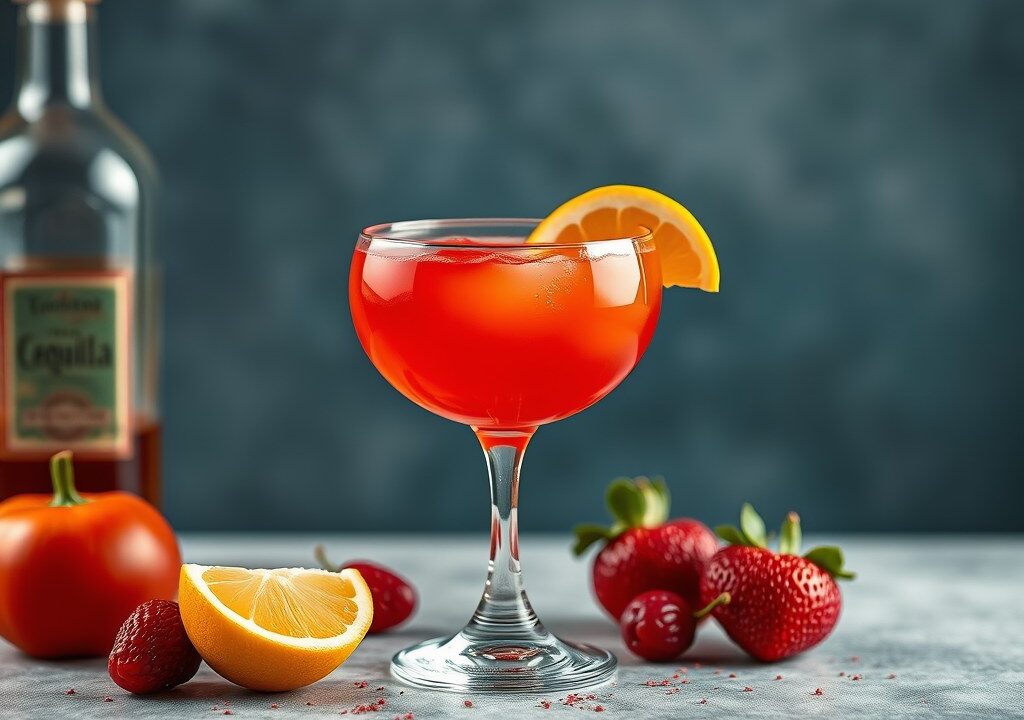 Tequila sunrise, AI-gegenereerde illustratie