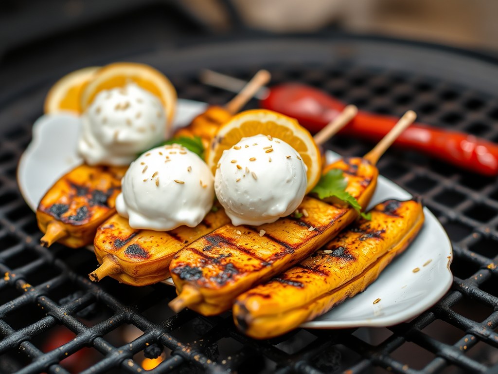 Thaise bananen met ijs, AI-gegenereerde illustratie