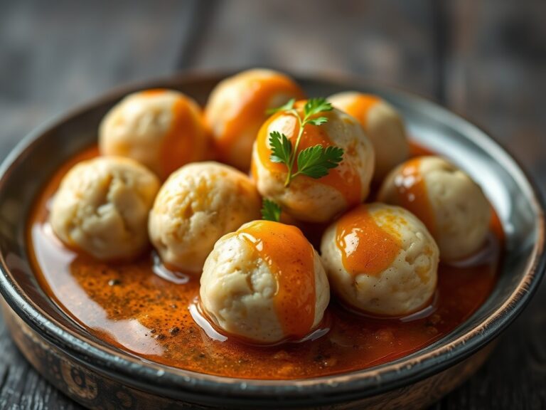 Thaise Eierballen met Saus — AI-gegenereerde illustratie
