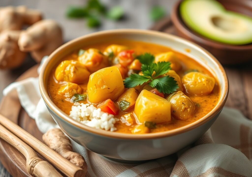 Thaise masaman curry, AI-gegenereerde illustratie