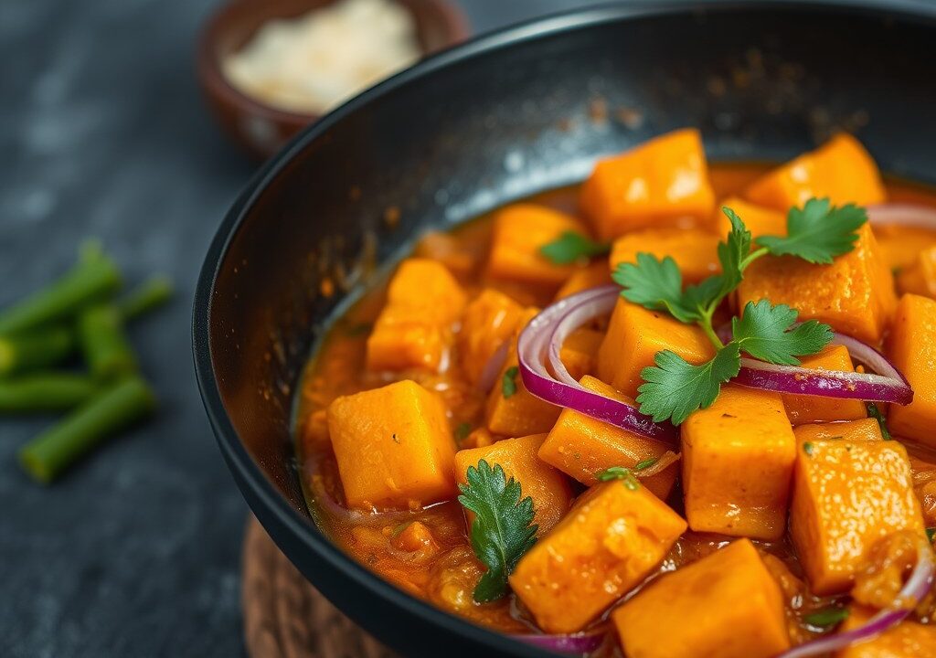 Thaise rode pompoencurry, AI-gegenereerde illustratie