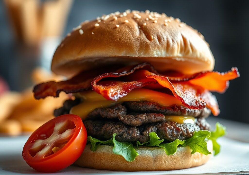 The Classic Burger — AI-gegenereerde illustratie