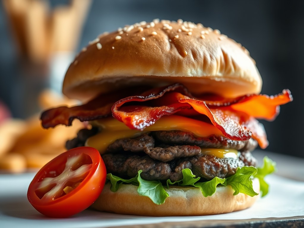 The Classic Burger, AI-gegenereerde illustratie