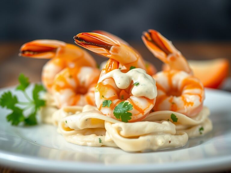 Tijger Garnalen met Knoflook-Koriander-Gember-Mayo