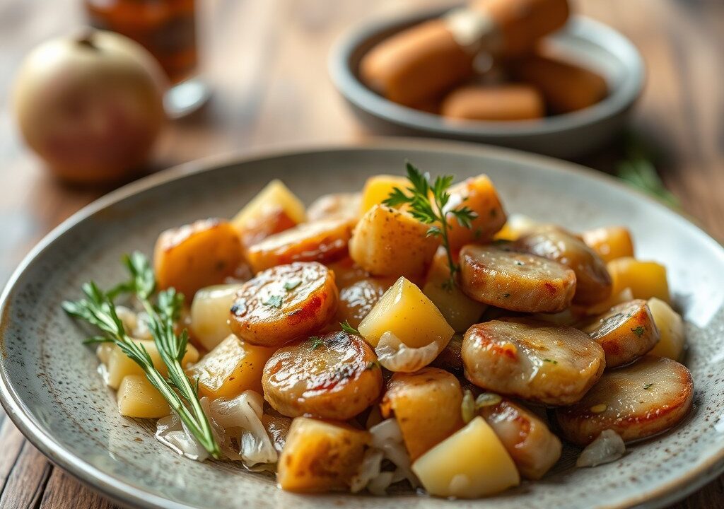 Tiroler Gröstl — AI-gegenereerde illustratie