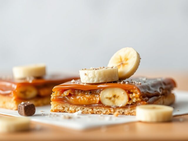 Toffeetaartjes met banaan — AI-gegenereerde illustratie