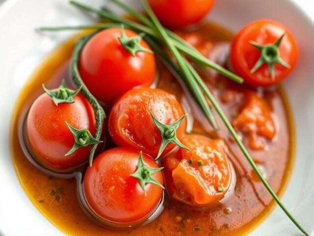 Tomaten in zuur — AI-gegenereerde illustratie