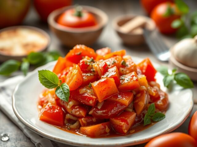 Tomaten Salza van Gordon Ramsay — AI-gegenereerde illustratie