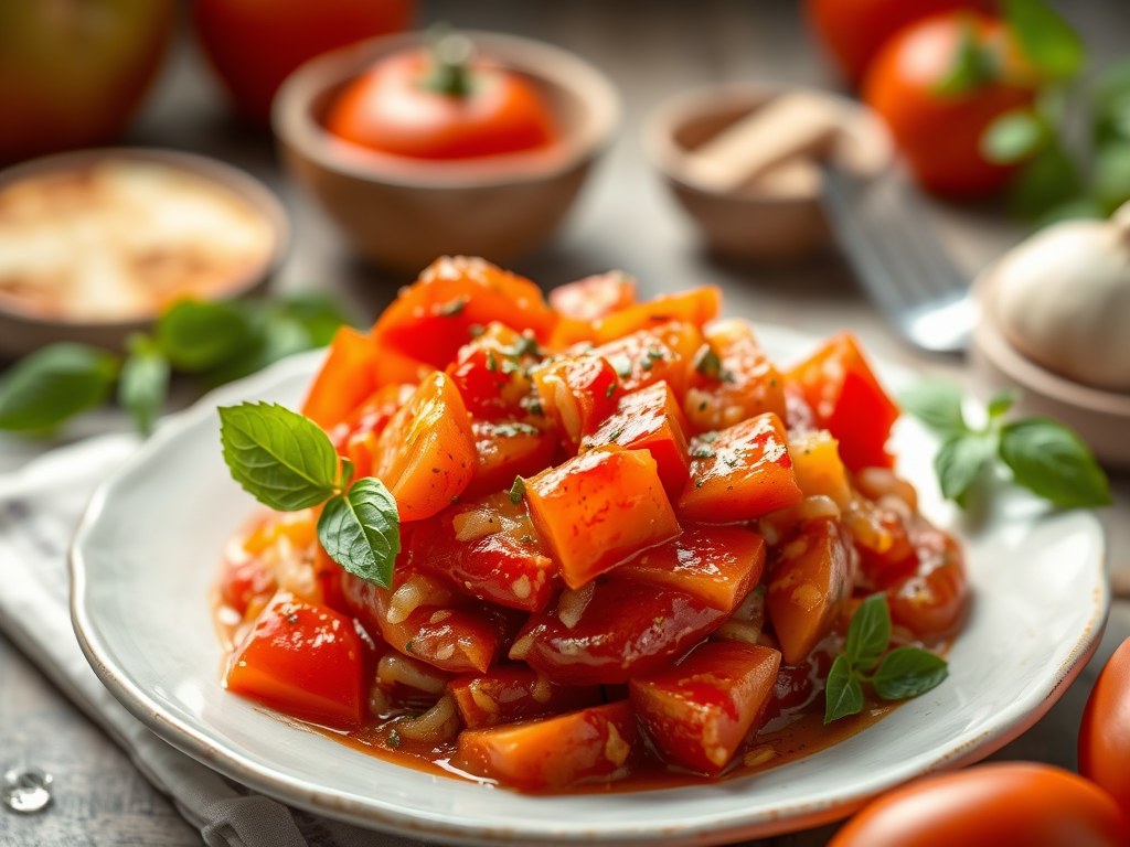 Tomaten Salza van Gordon Ramsay, AI-gegenereerde illustratie