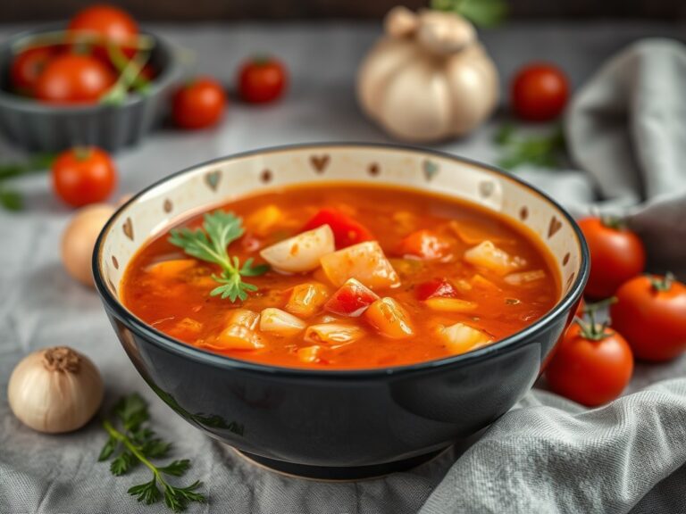 Tomatensoep — AI-gegenereerde illustratie