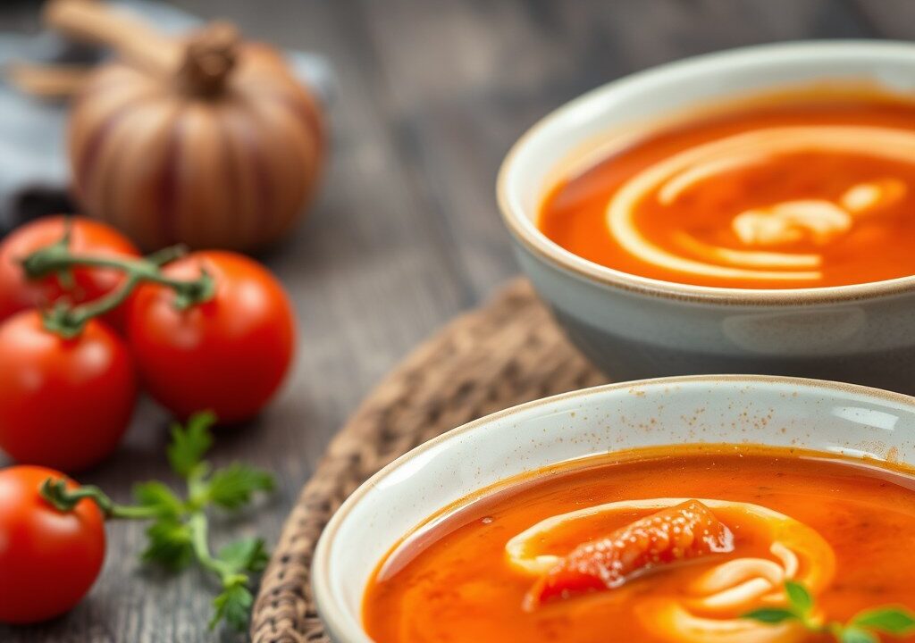 Tomatensoep — AI-gegenereerde illustratie