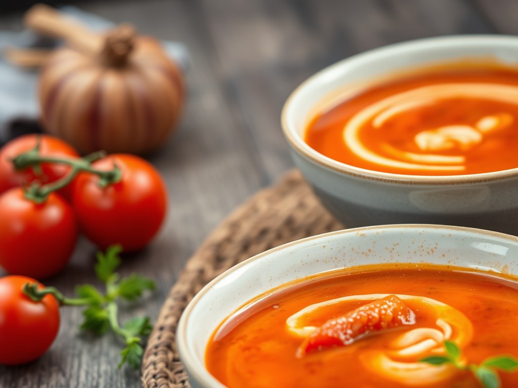 Tomatensoep, AI-gegenereerde illustratie