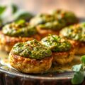Tompoes van zeebarbeel met pesto