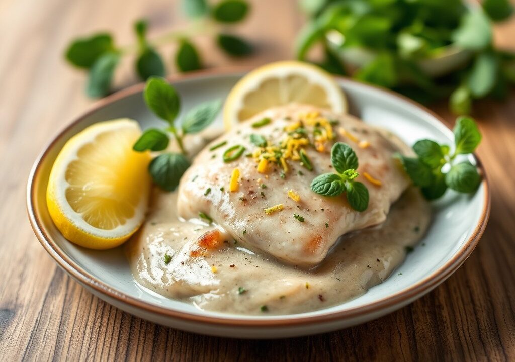 Tongfilet met Kruidenkorstje, AI-gegenereerde illustratie