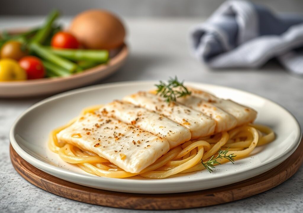 Tongfilets à la Meunière, AI-gegenereerde illustratie