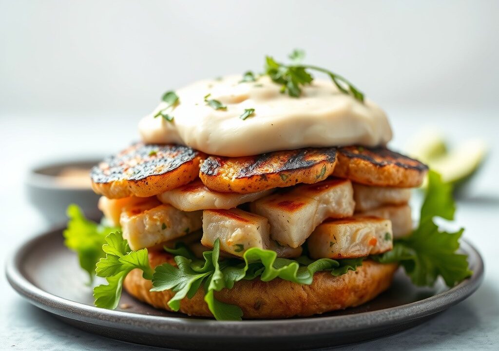 Tonijn Burger met Sereh-Mayonaise, AI-gegenereerde illustratie