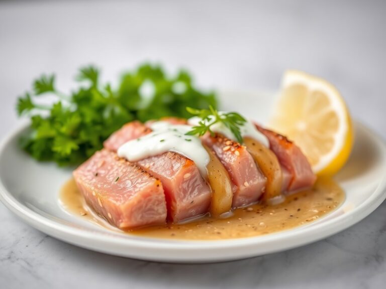 Tonijn met Sesam-Soja Saus — AI-gegenereerde illustratie