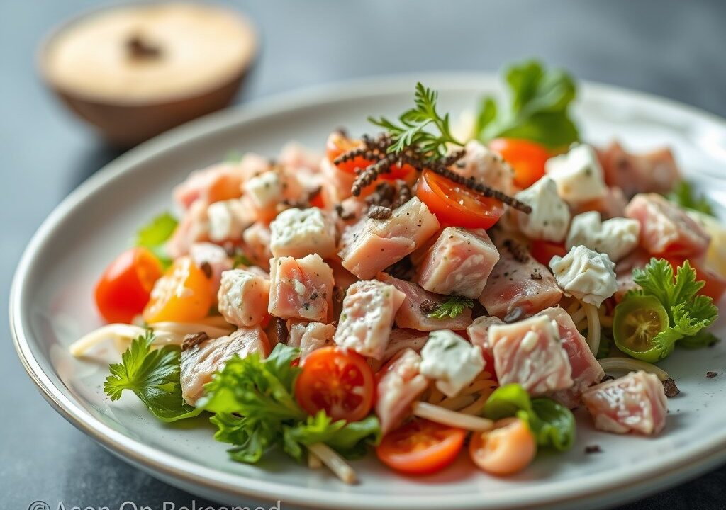 Tonijn salade — AI-gegenereerde illustratie