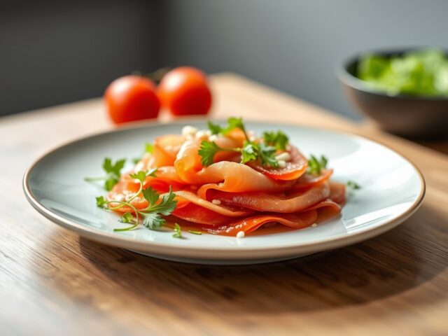 Tonijncarpaccio — AI-gegenereerde illustratie