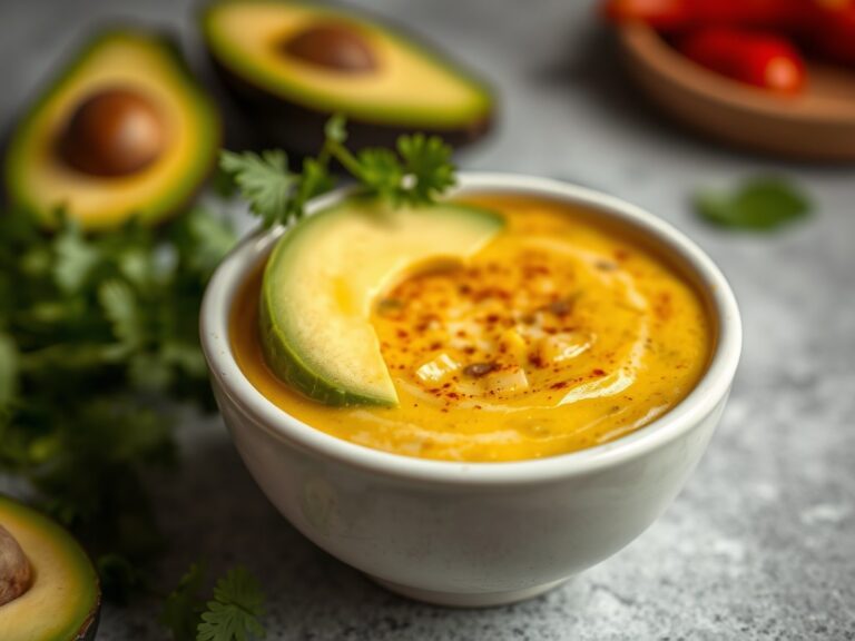 Tortilla maaltijdsoep met avocado — AI-gegenereerde illustratie