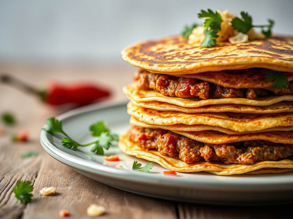 Tortilla Stack, AI-gegenereerde illustratie