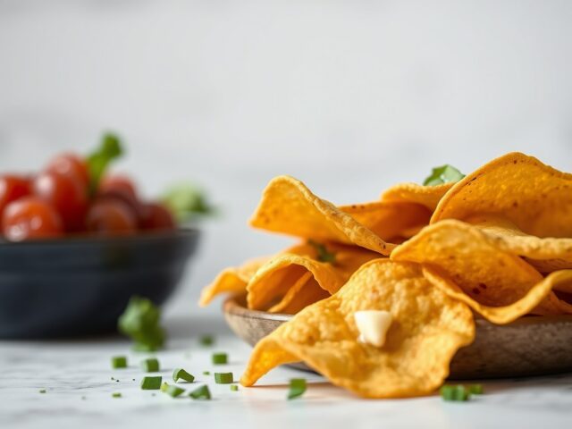 Tortillachips met kaas — AI-gegenereerde illustratie