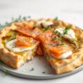 Tortillataart met zalm en prei
