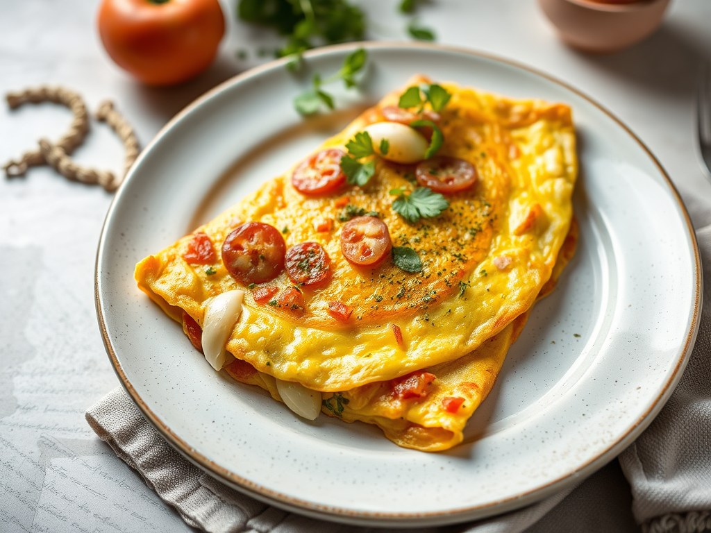 Toscaanse omelet, AI-gegenereerde illustratie