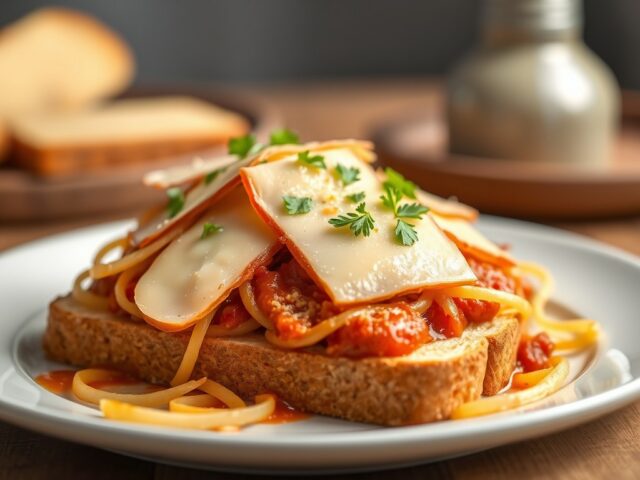 Tosti bolognese — AI-gegenereerde illustratie