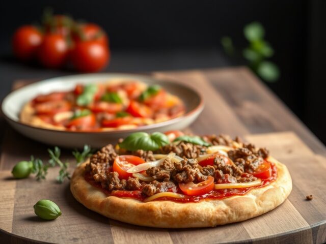 Tostipizza — AI-gegenereerde illustratie