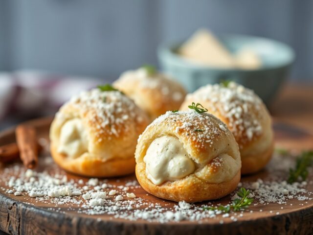 Truffels met roquefort en studentenhaver — AI-gegenereerde illustratie