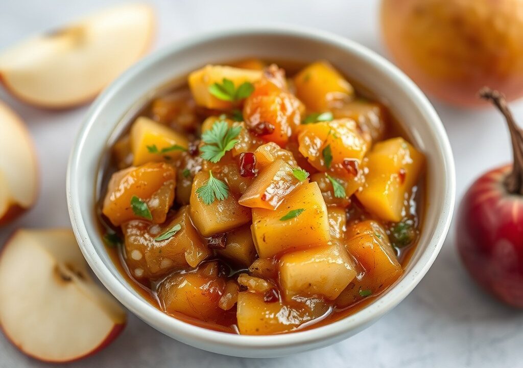 Uien Chutney, AI-gegenereerde illustratie
