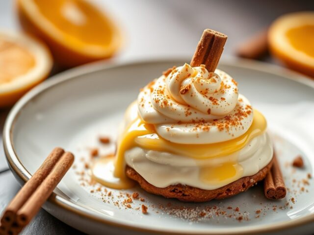Vanilleroom met speculaas — AI-gegenereerde illustratie