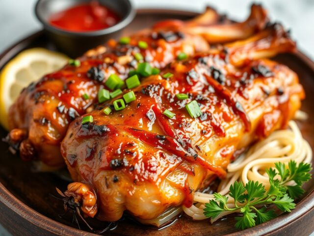 Varkensbuik Geroosterd op Chinese Wijze — AI-gegenereerde illustratie