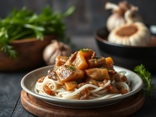 Varkensgebraad uit de Slowcooker — AI-gegenereerde illustratie