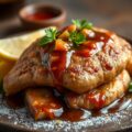 Varkenskoteletten met perzikchutney