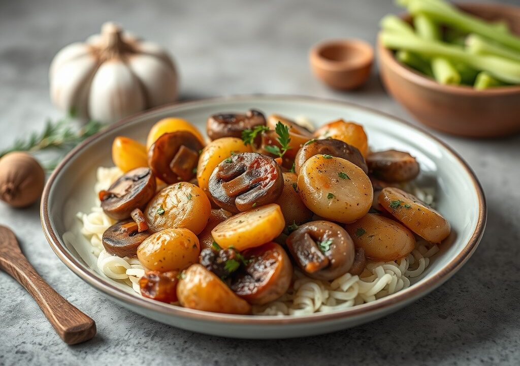 Varkenskoteletten uit de slowcooker, AI-gegenereerde illustratie