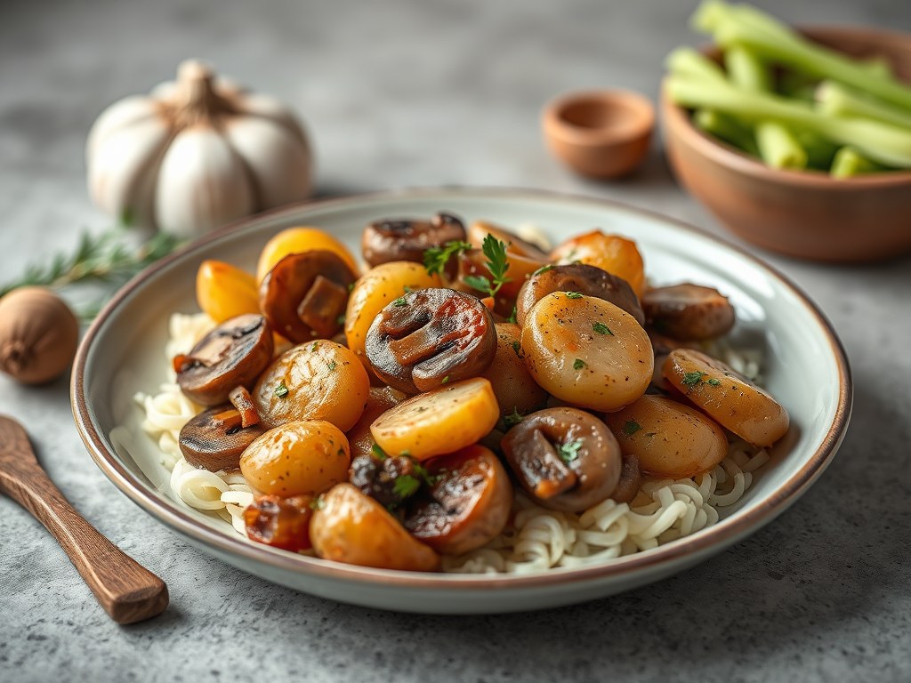 Varkenskoteletten uit de slowcooker, AI-gegenereerde illustratie
