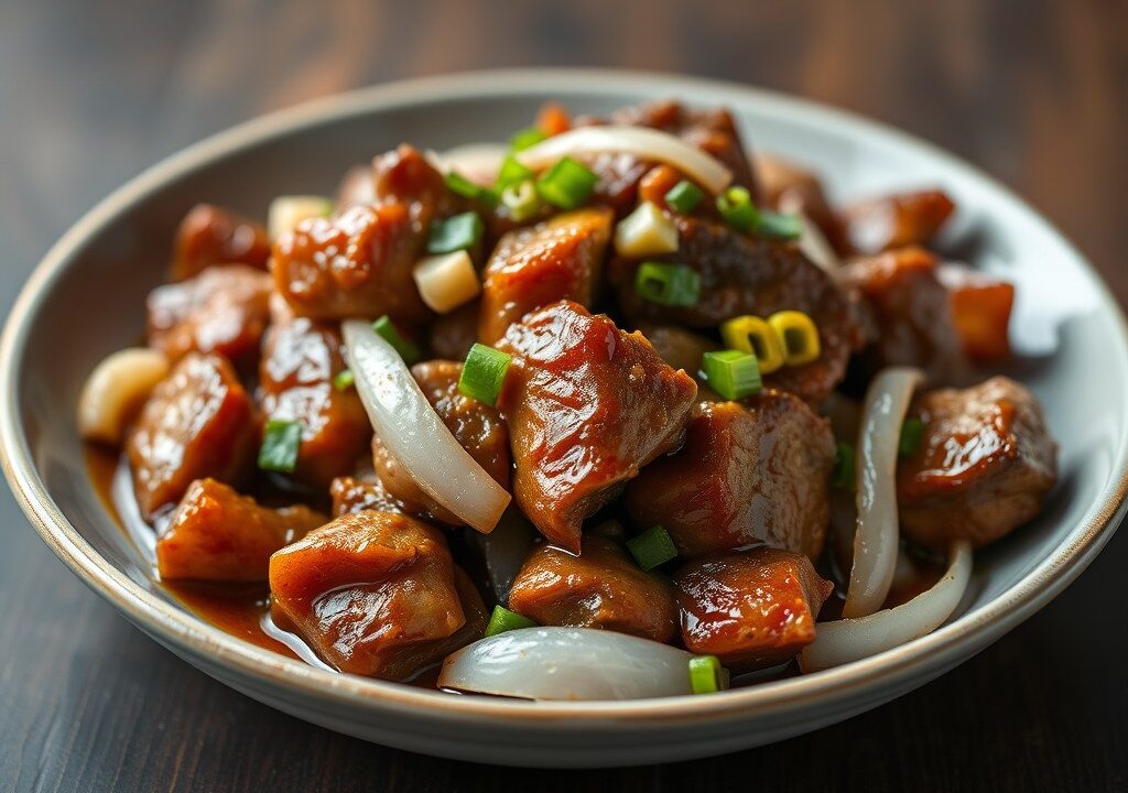 Varkensvlees Adobo, AI-gegenereerde illustratie