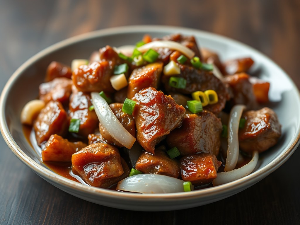 Varkensvlees Adobo, AI-gegenereerde illustratie