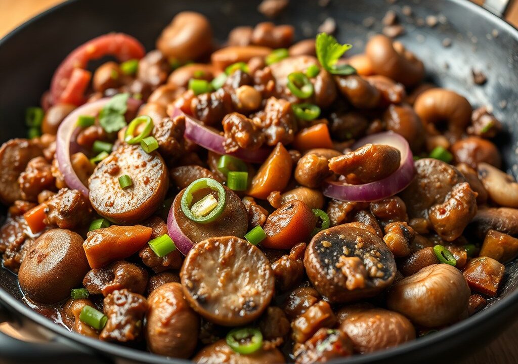Vegetarische chilli — AI-gegenereerde illustratie