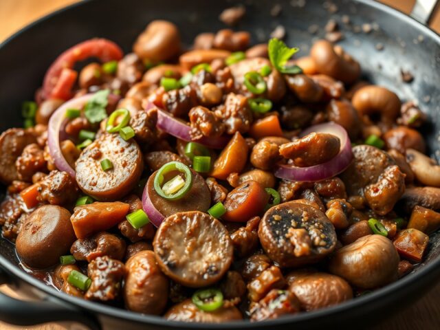 Vegetarische chilli — AI-gegenereerde illustratie