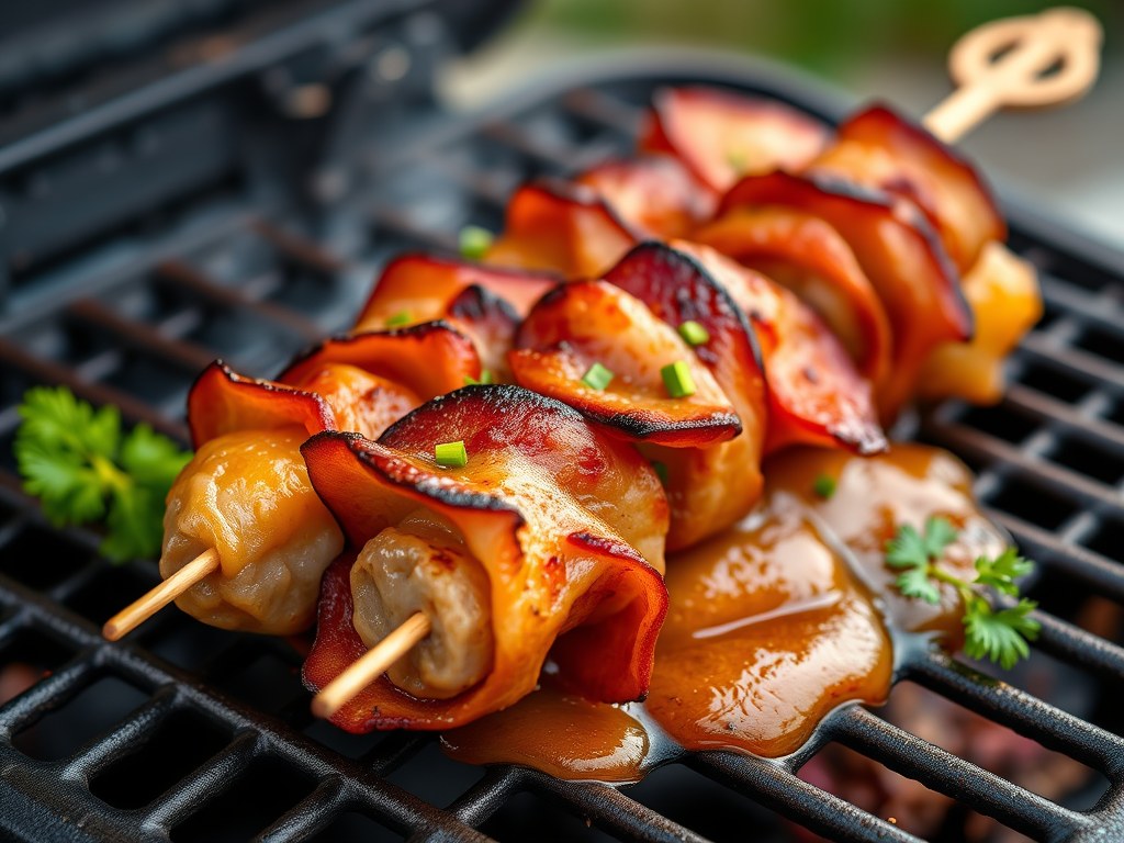 Visbrochette met een pittig sausje, AI-gegenereerde illustratie
