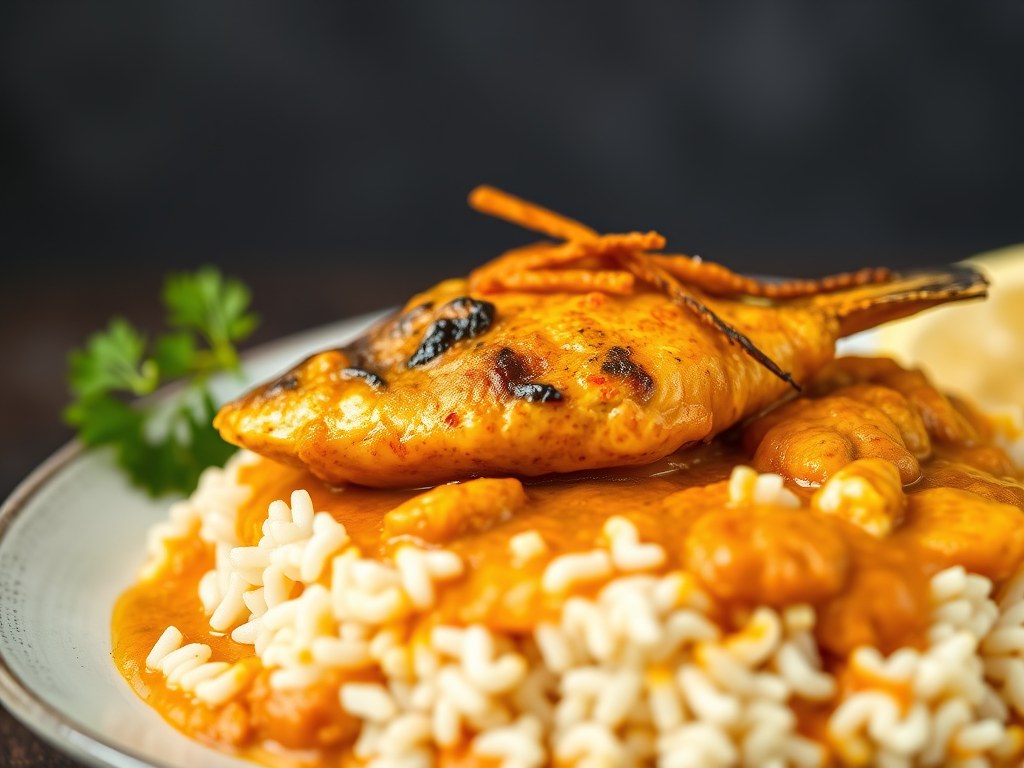 Viscurry uit Goa, AI-gegenereerde illustratie
