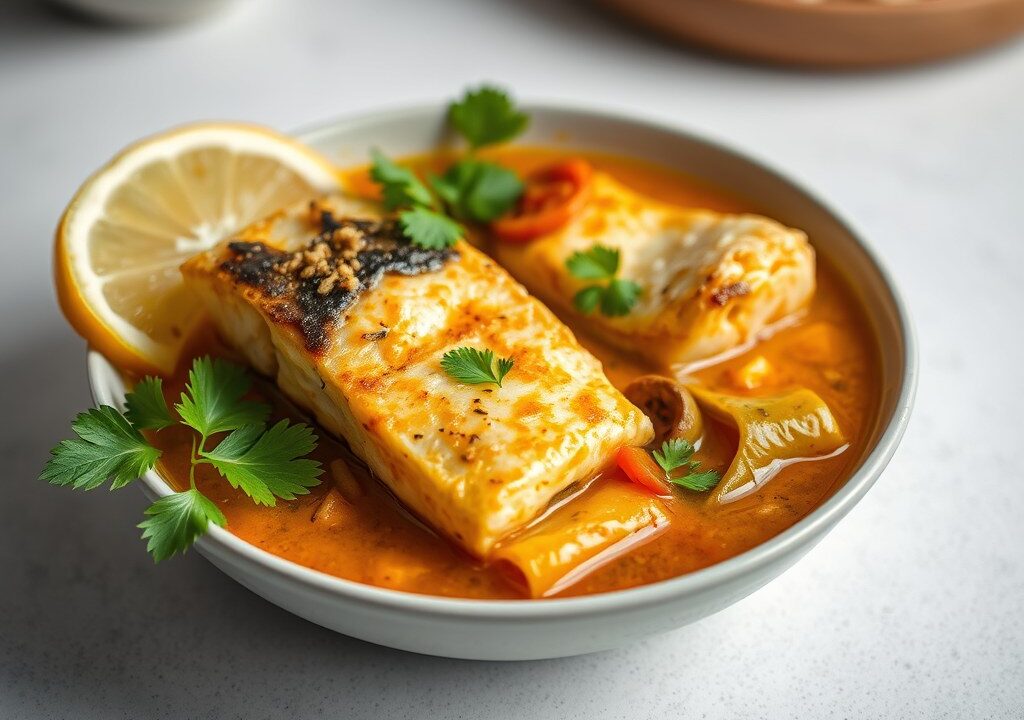 Viscurry uit Thailand — AI-gegenereerde illustratie
