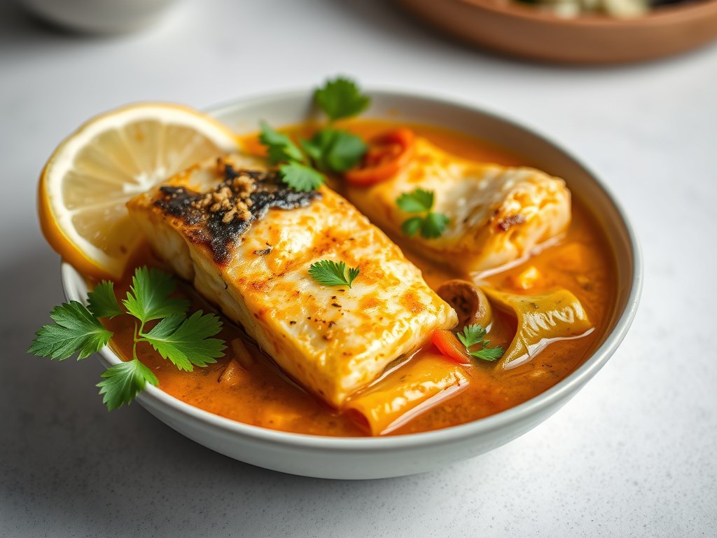 Viscurry uit Thailand, AI-gegenereerde illustratie