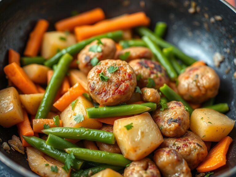 Visfilets met groenten — AI-gegenereerde illustratie