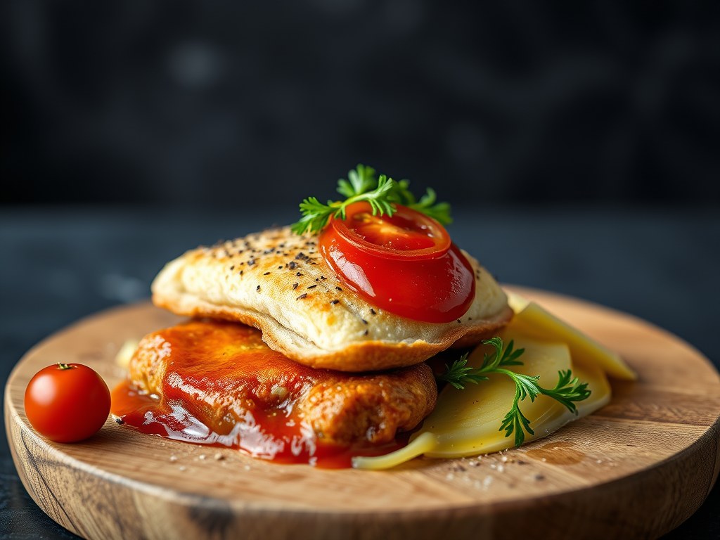 Visfilets met mierikswortel, AI-gegenereerde illustratie